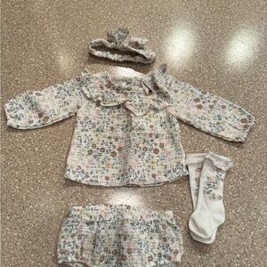 Chick Pea Floral Kids Dress Set - Multicolor